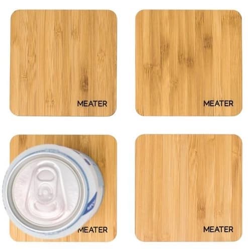 Meater Coasters – Bambudricksglasbrickor 4-pack