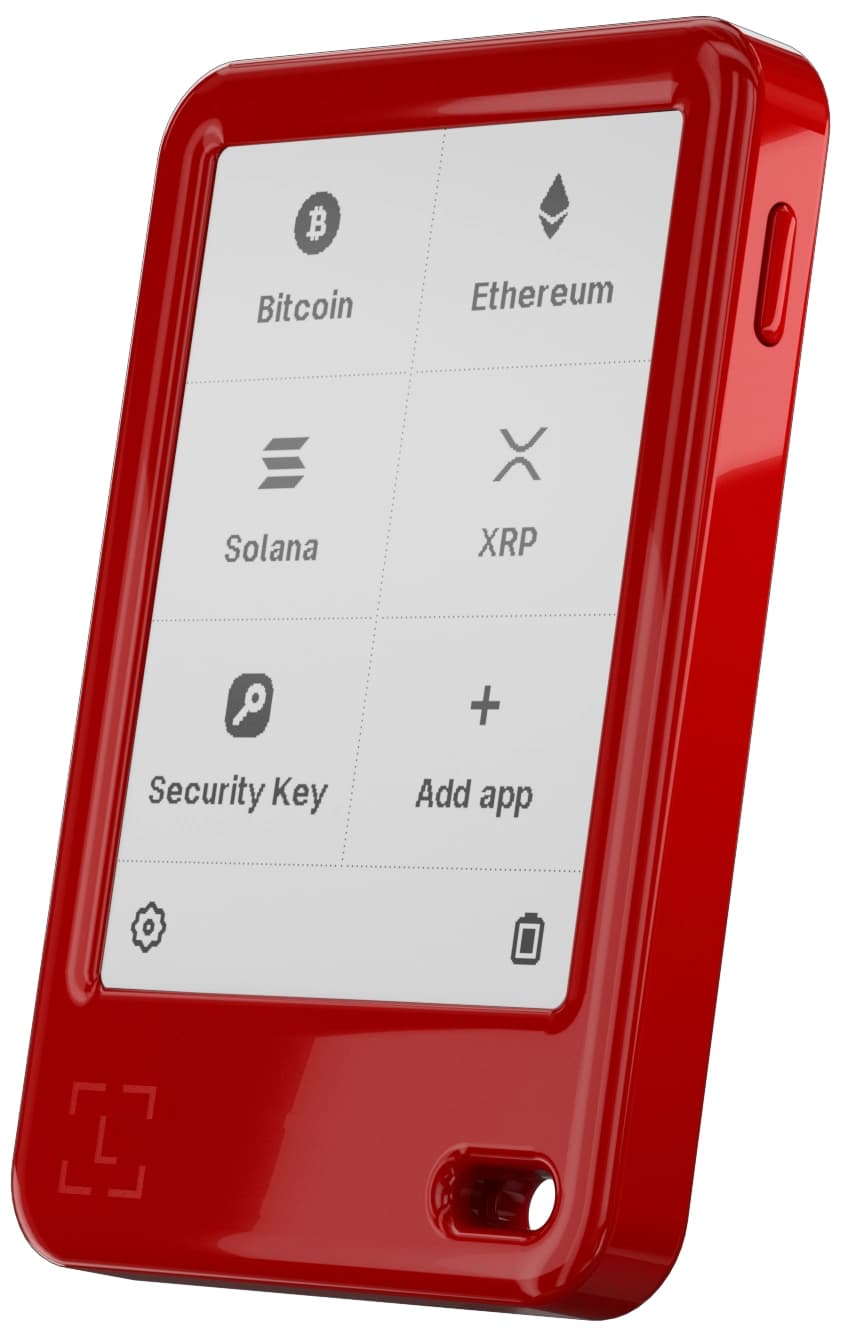 Ledger Nano Gen 5 inkl. Recovery Key - Röd (Cherry Red)