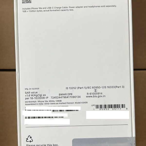 Second image of Apple iPhone 16e 5G 128GB - Vit MD1R4