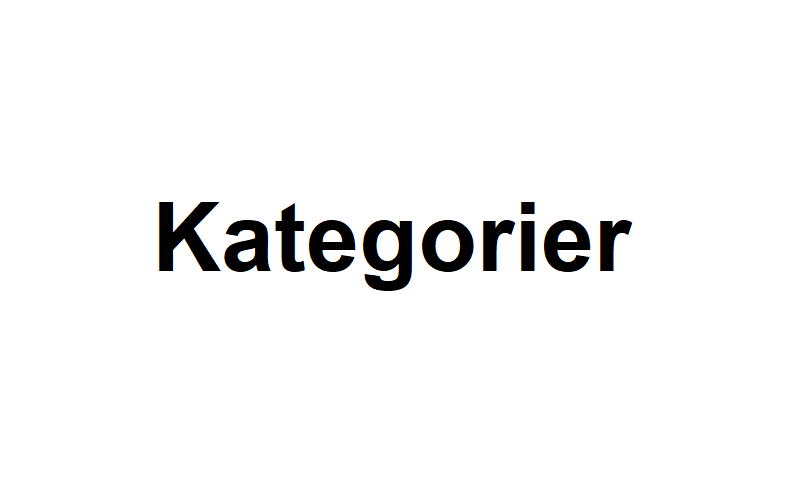 Kategorier