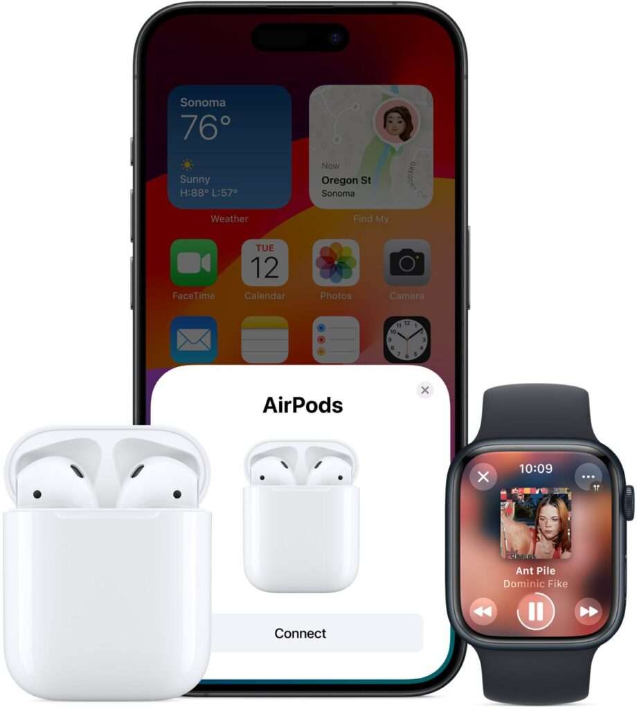 Apple AirPods (2nd Generation) Wireless In-ear med Lightning Laddningsetui